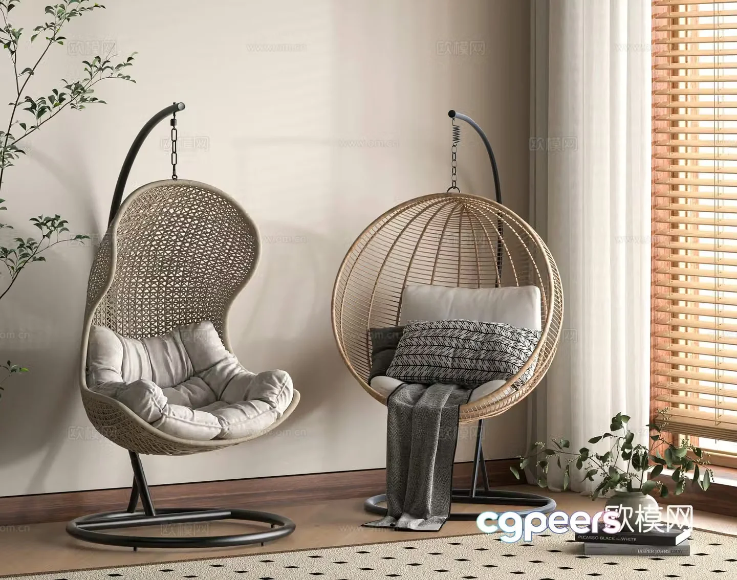 Modern hanging chair 3d model