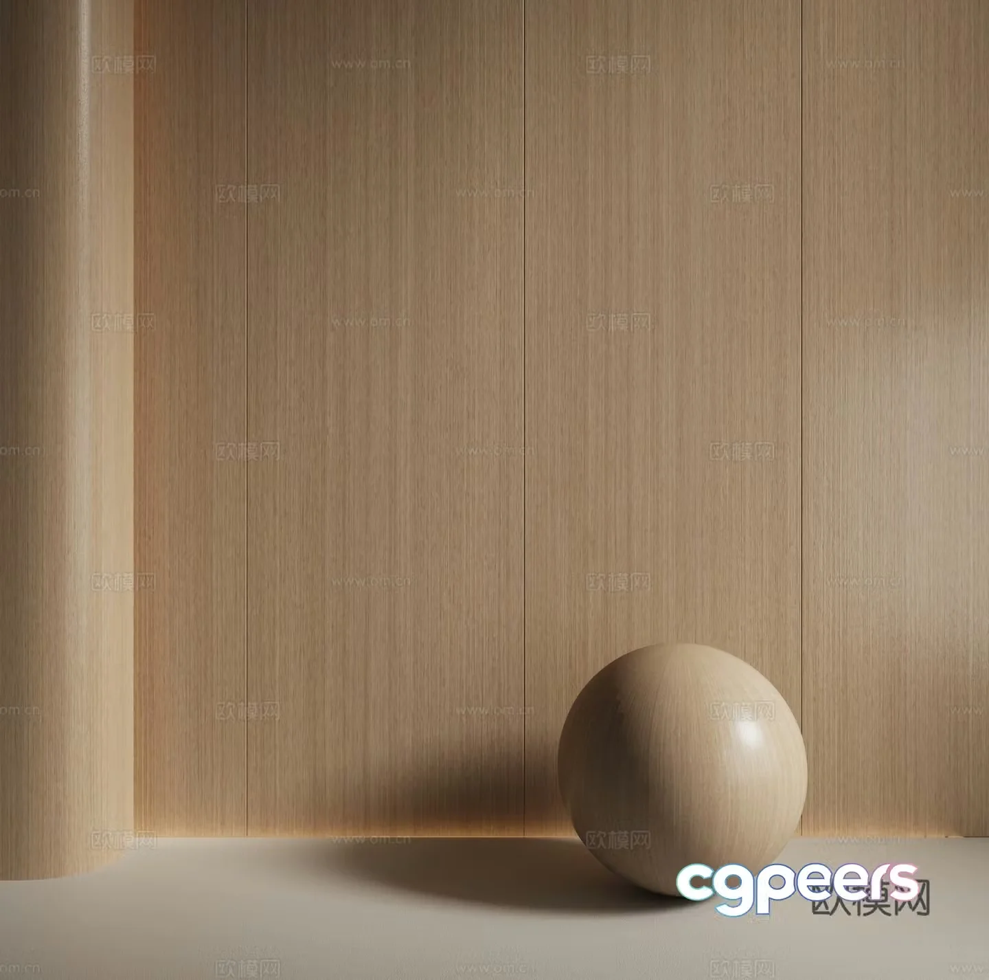 Modern wood grain 3d model