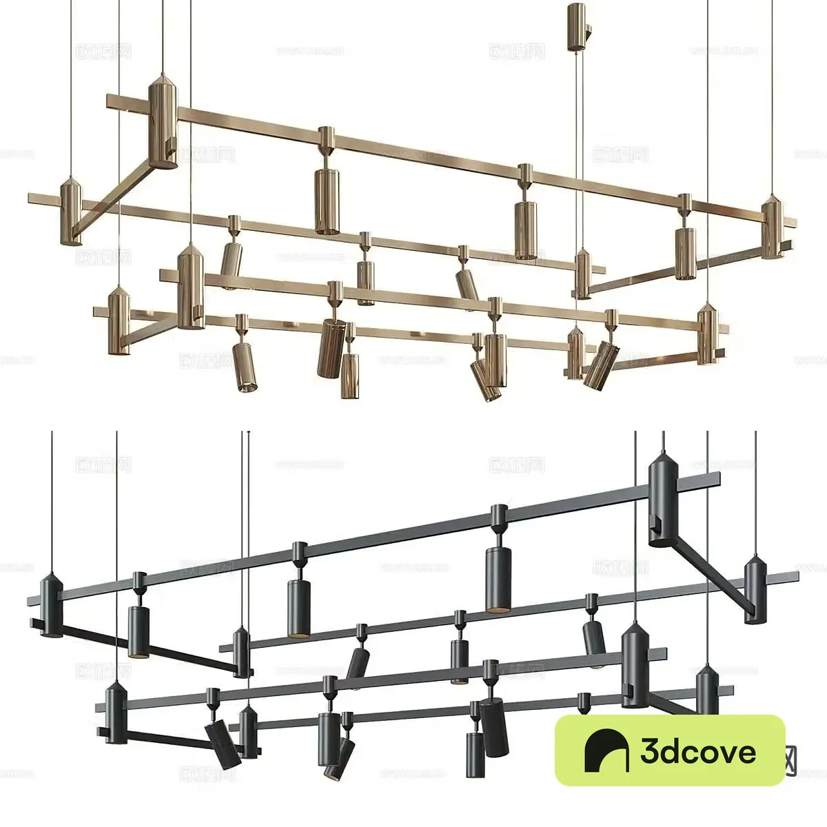 Light luxury multi-head chandelier