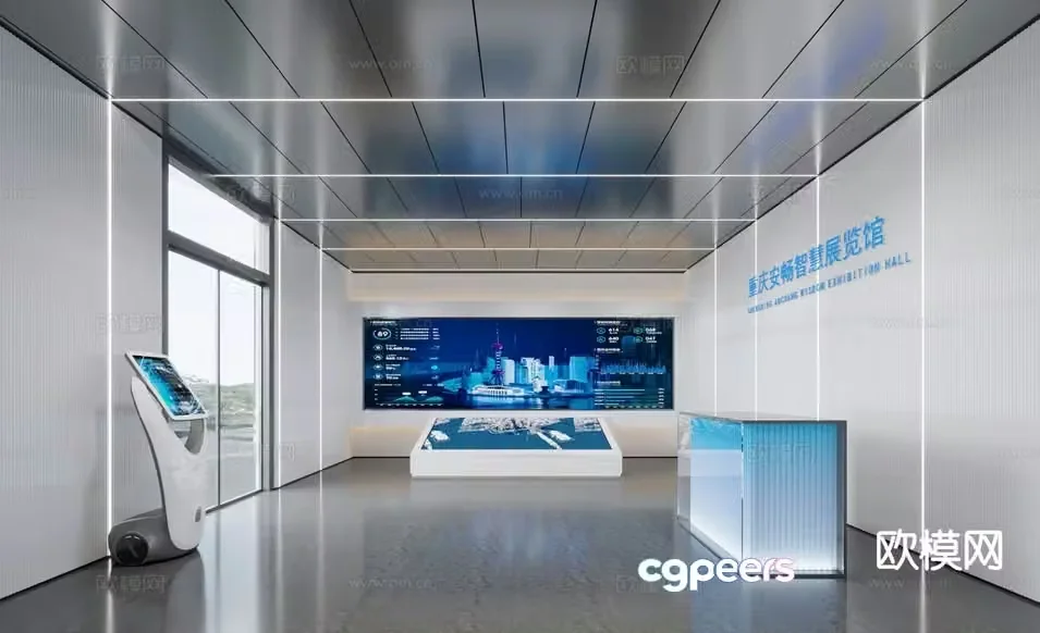 Modern Exhibition Hall 3D Model – 7981 – CORONA Render