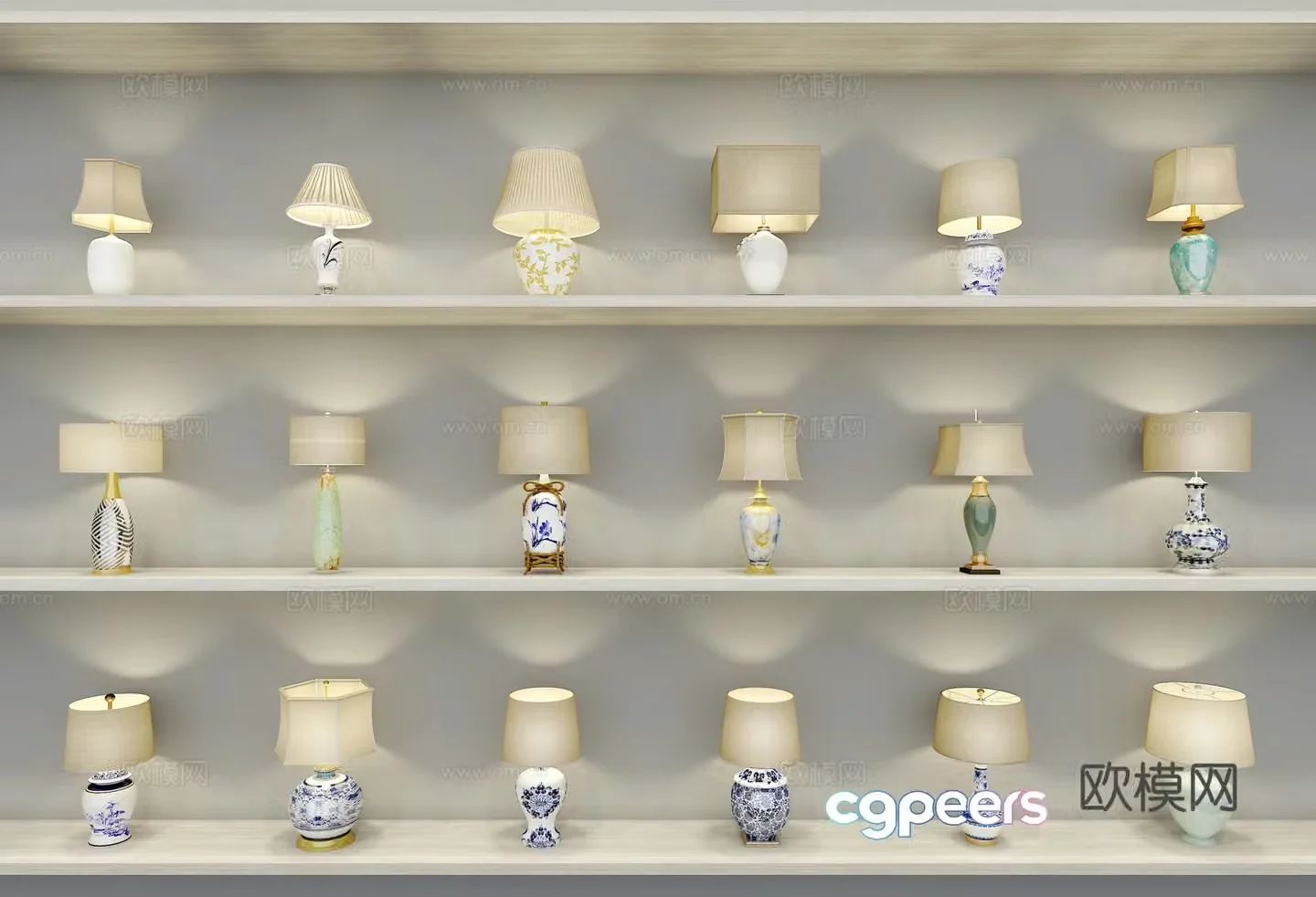 Ceramic desk lamp 3d model