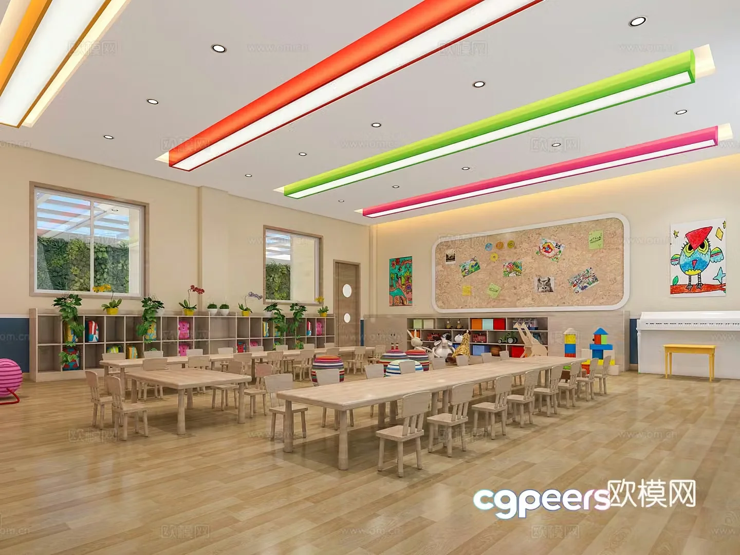 Nordic kindergarten classroom 3d model