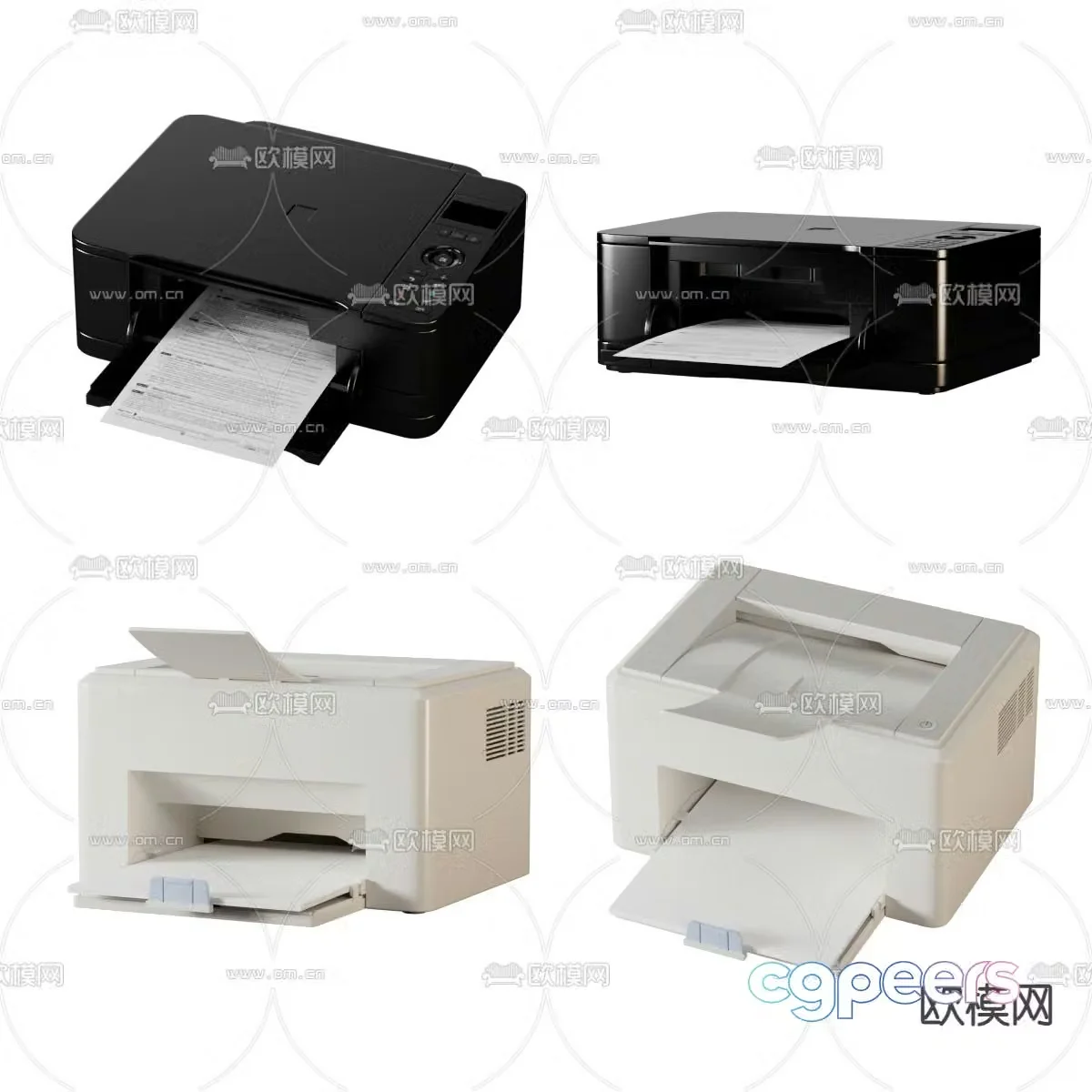 printer copier 3d model