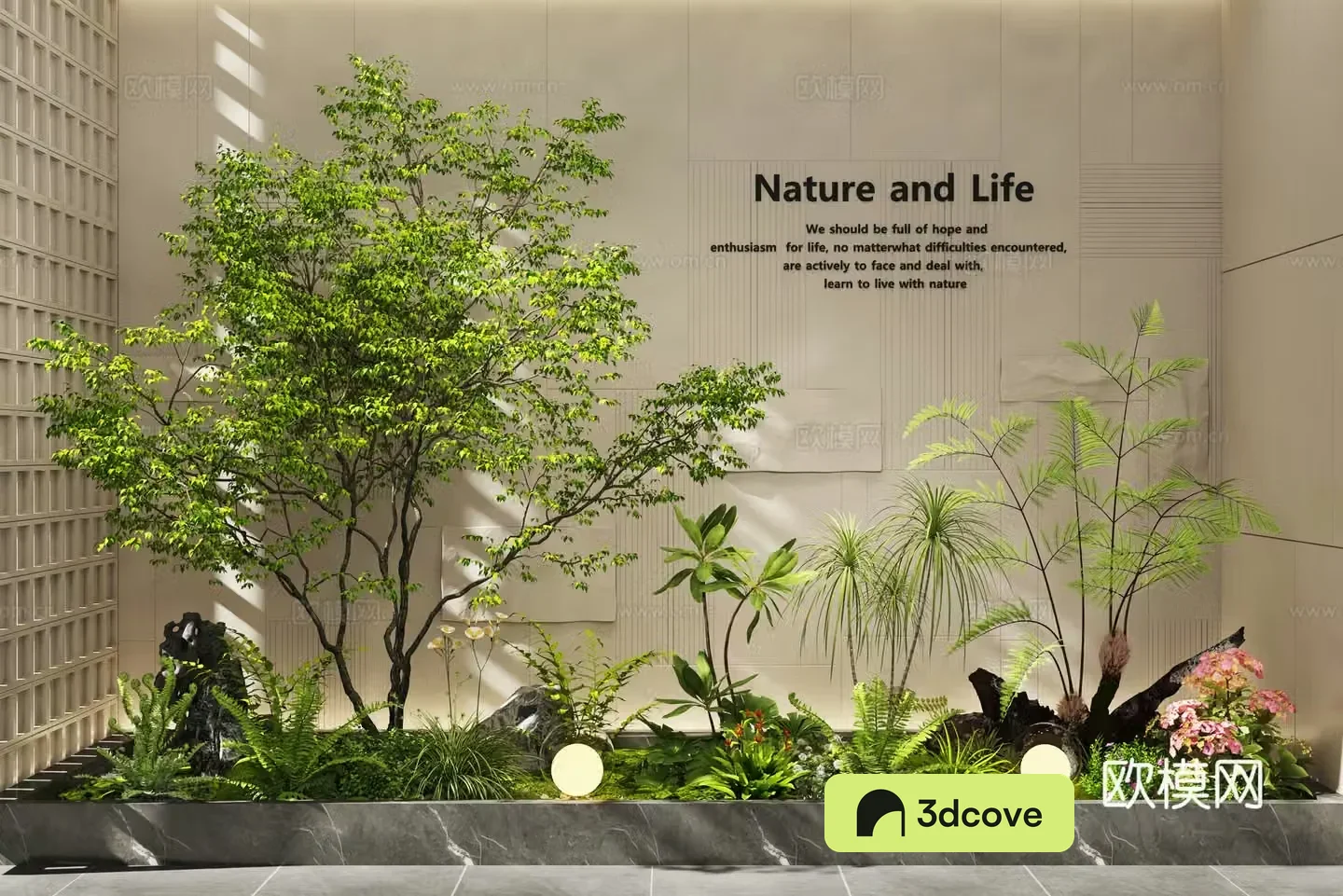 Modern interior landscape Tree Plant Landscape Garden Landscape