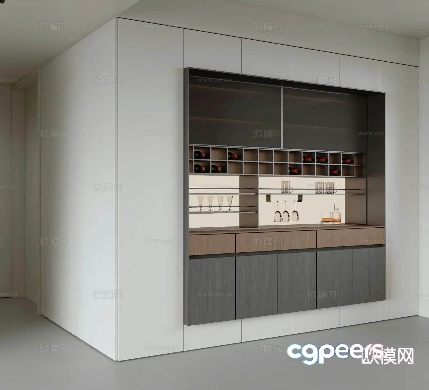 Minimalist sideboard 3d model