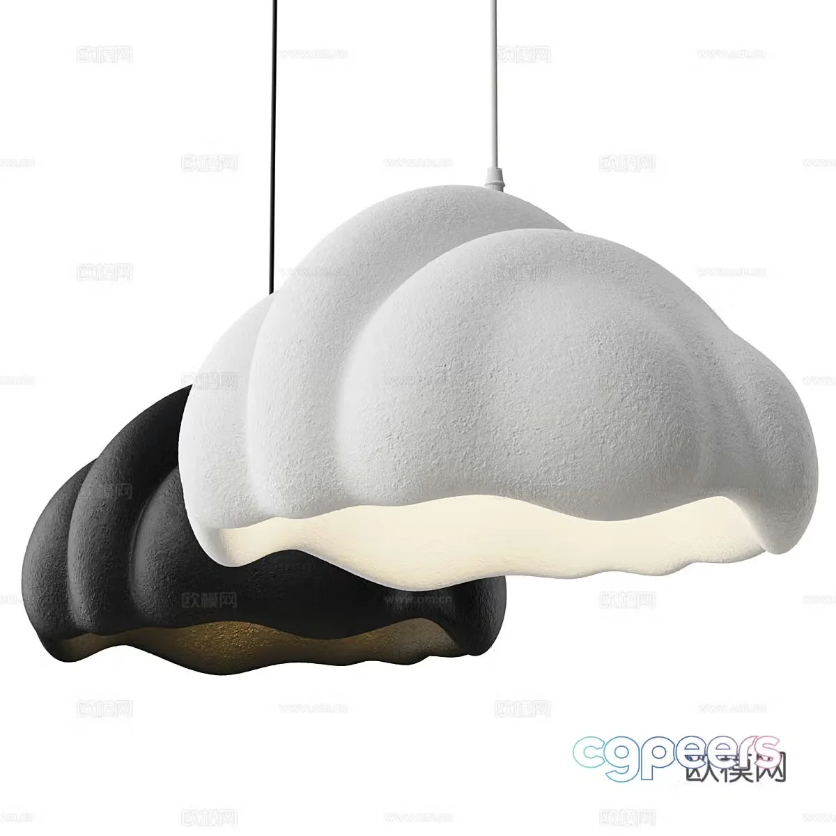 Nordic Wasabi Japanese Chandelier 3D Model