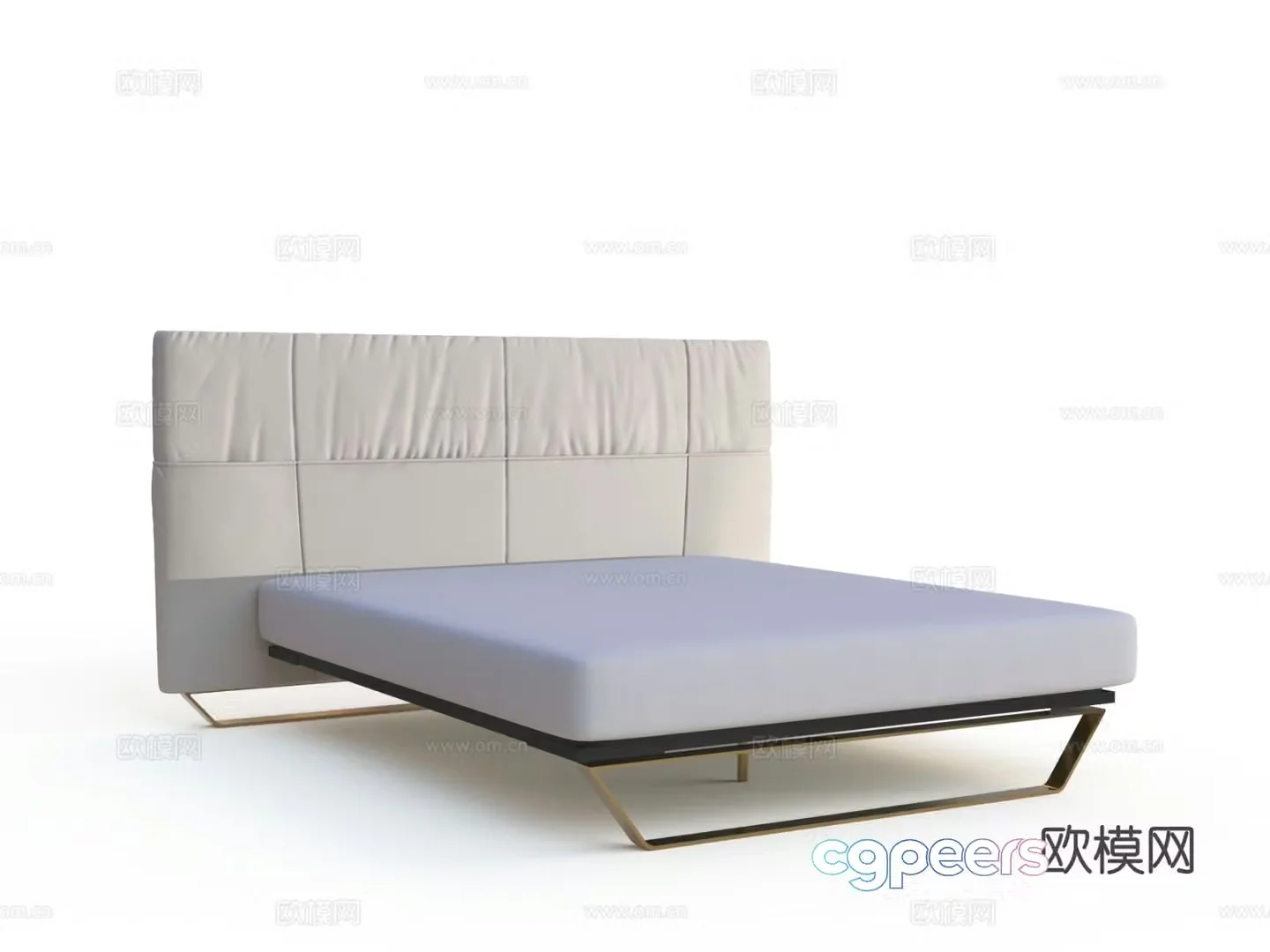 Suting YS fabric double bed 3D model