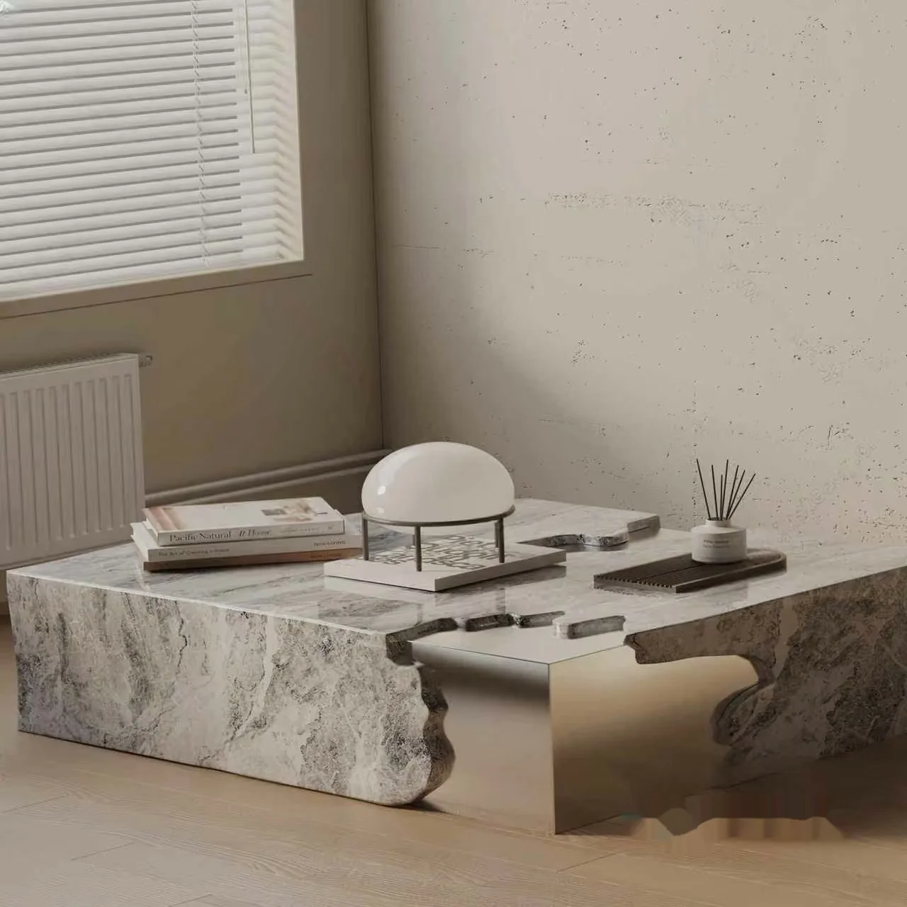 A White Marble Table 3D Model – 1228 – VRAY Render