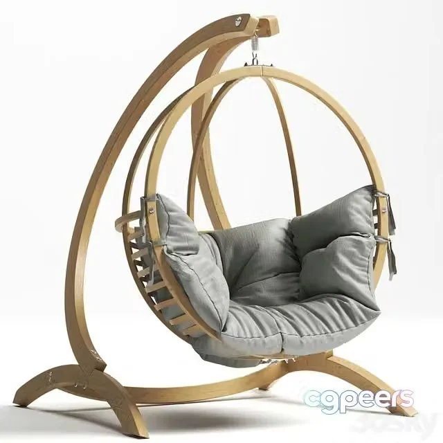 3ds Max Free – Globo One-single Wooden Chair Swinging