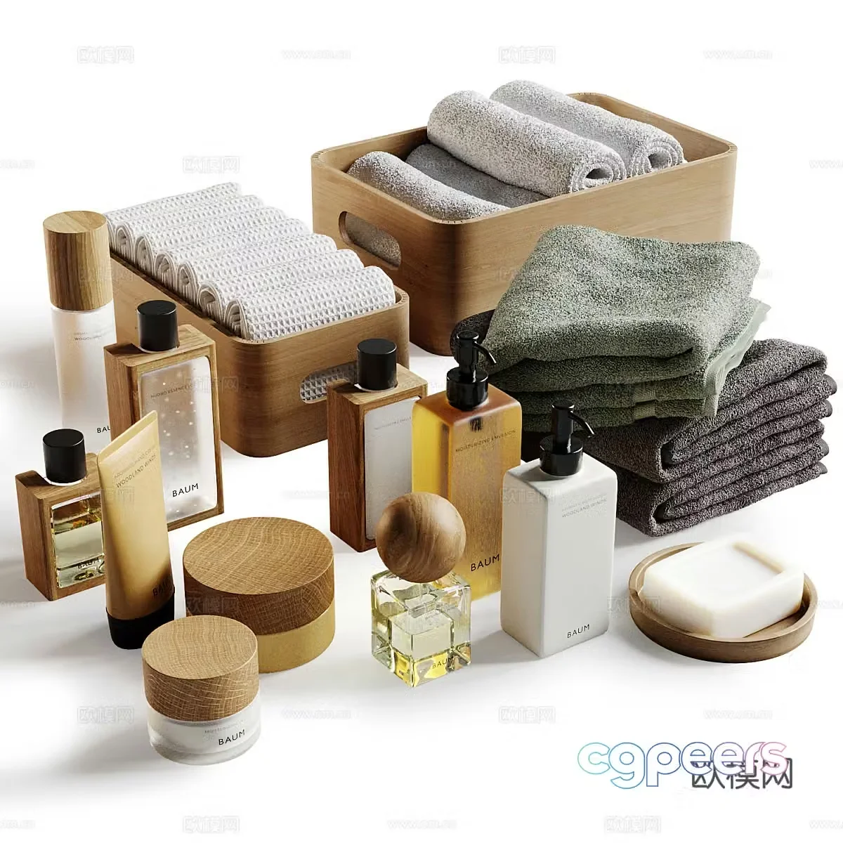 3D model of toiletries set