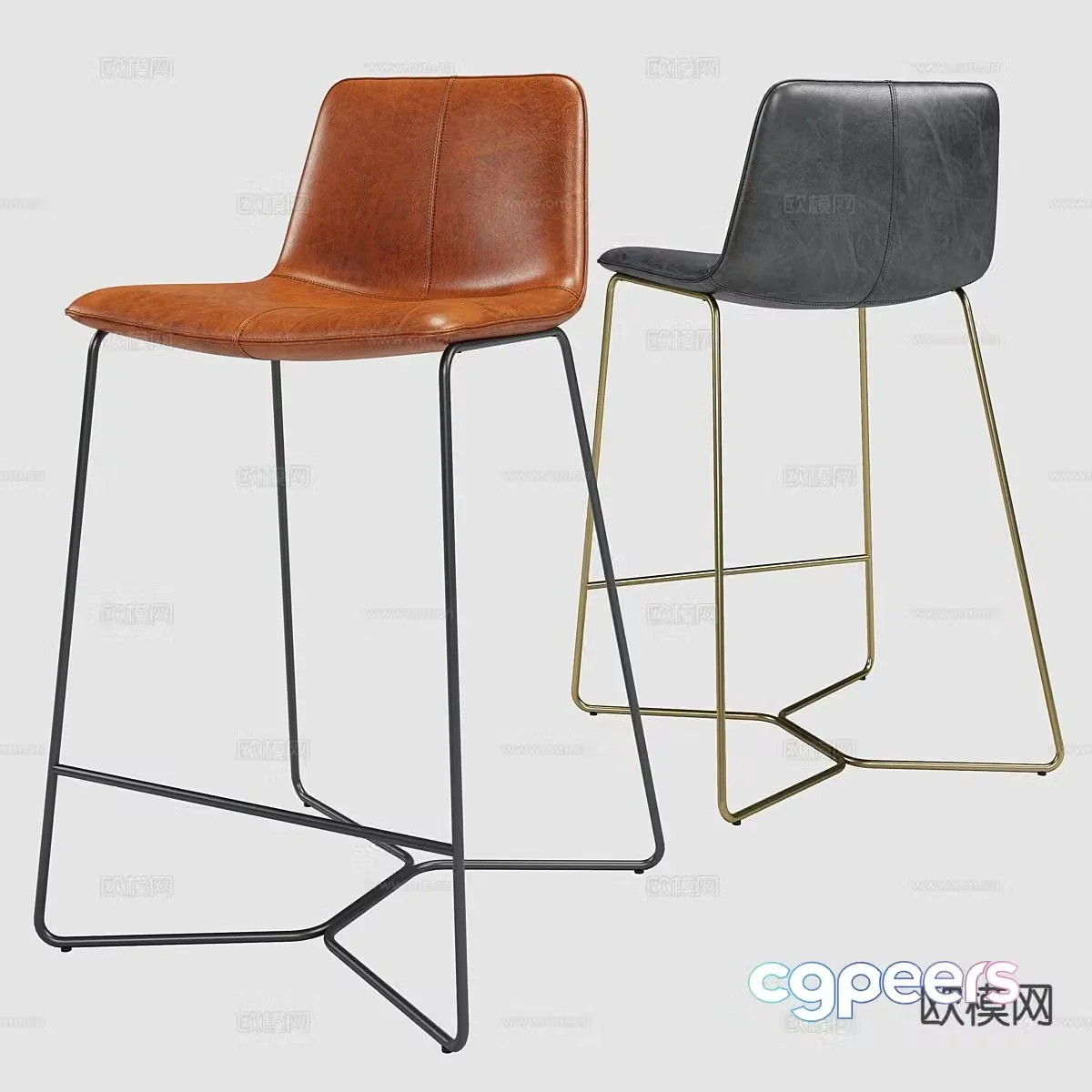 Italian bar stool bar stool 3d model