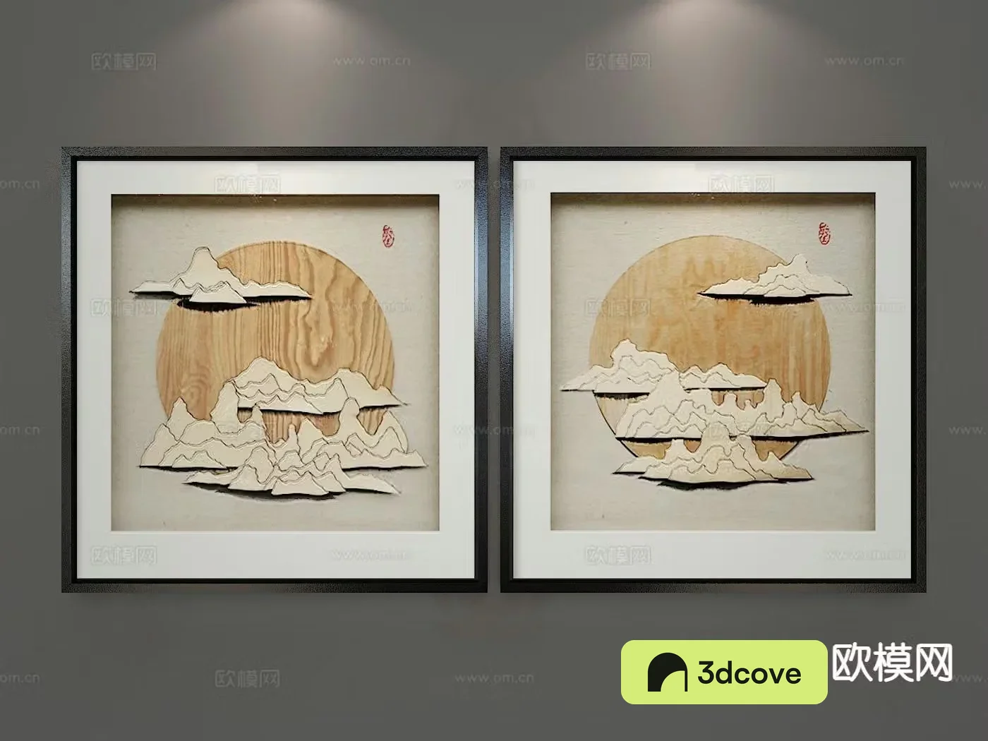 New Chinese style decorative painting three-dimensional painting hanging painting
