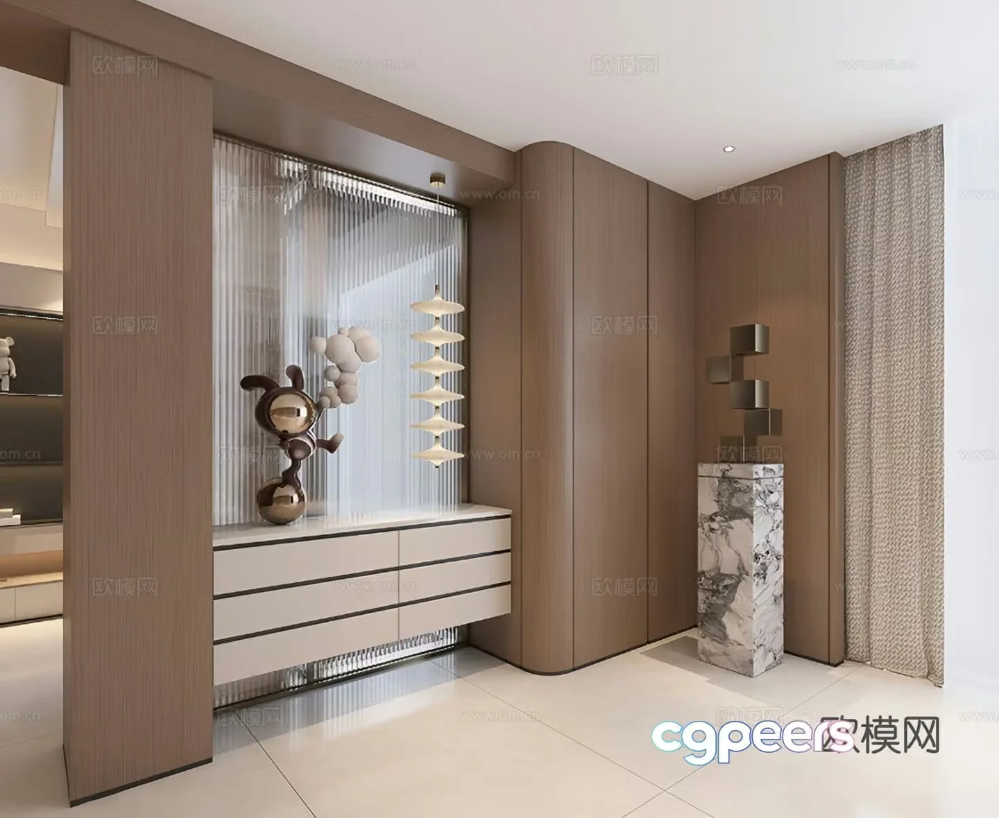 Modern entrance 3D model