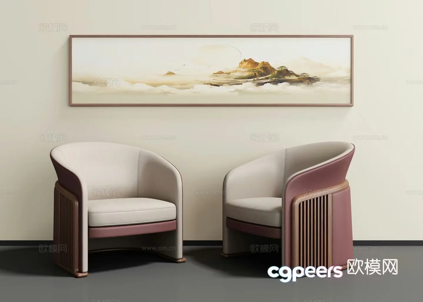 New Chinese casual chair 3D model