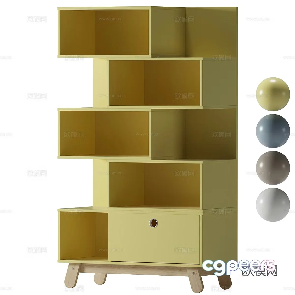 Modern children’s locker 3d model