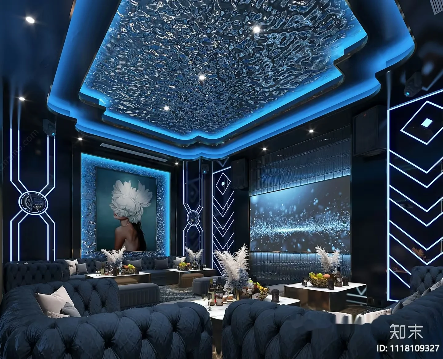 Modern Lounge Area 3D Model – 2269 – VRAY Render