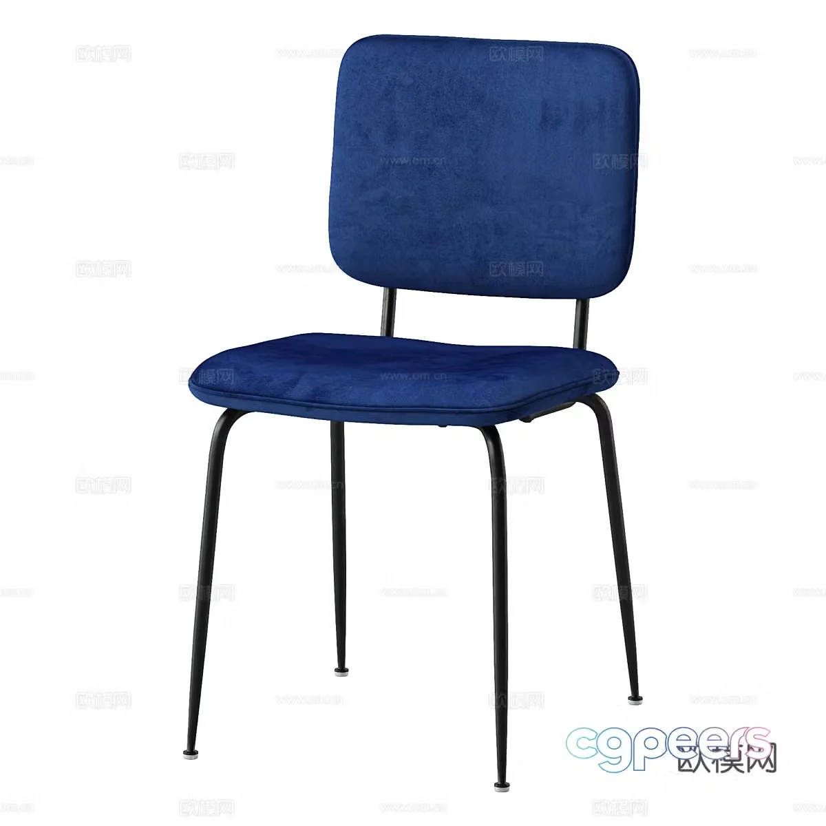 Modern minimalist chair chair simple chair casual chair blue chair 3d model