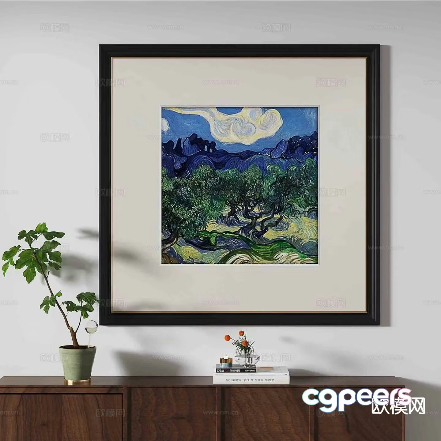 Medieval style oil painting art painting decorative painting 3D model
