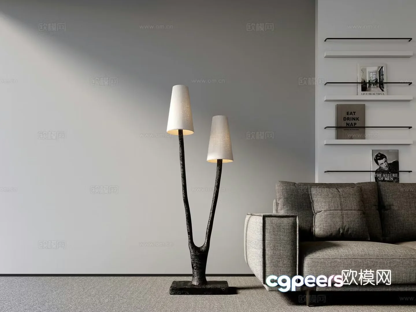 Modern floor lamp 3d model