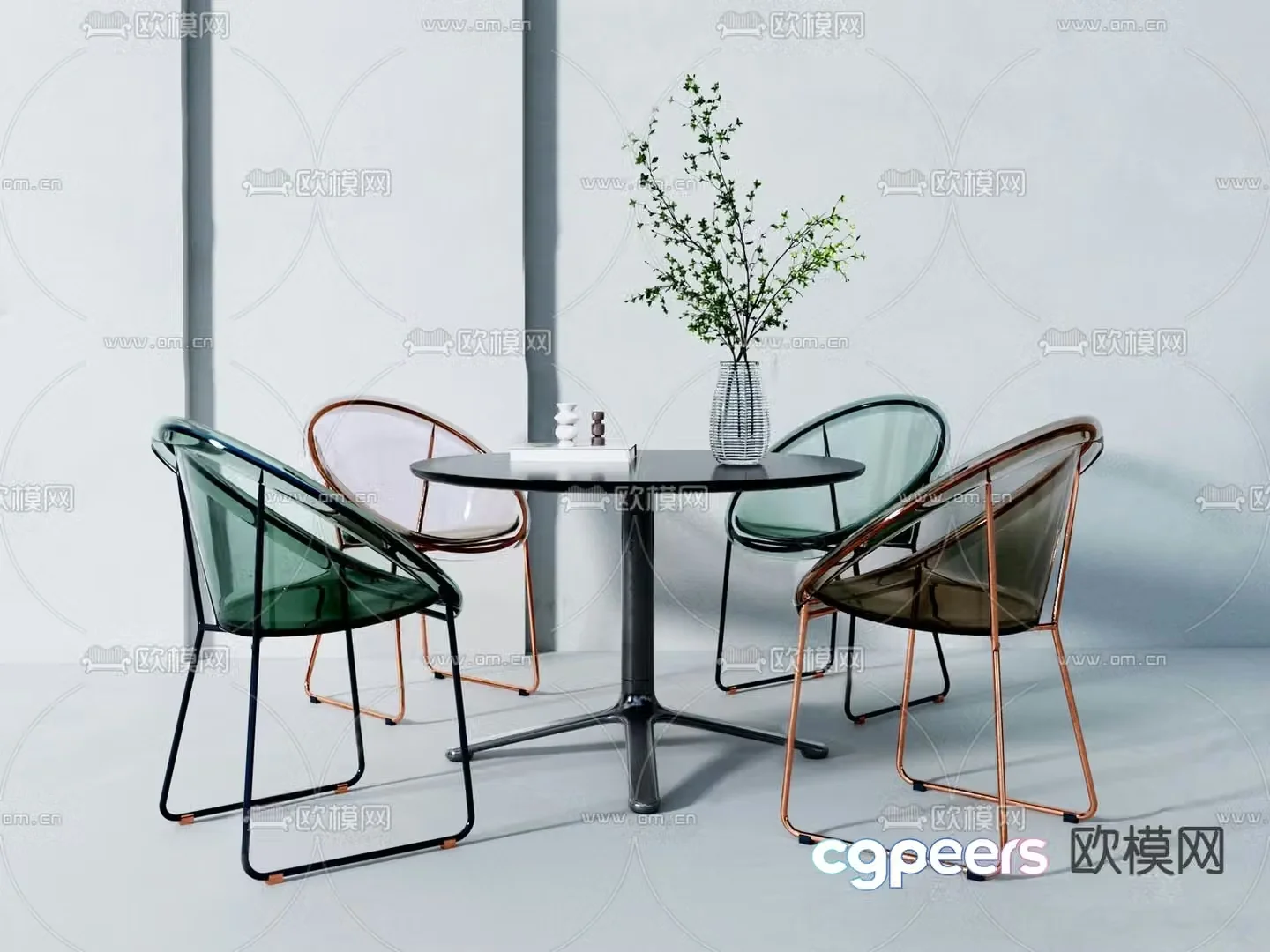 Leisure tables and chairs Negotiation tables and chairs 3d model