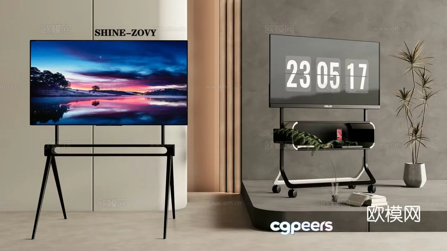 Modern stand tv mobile tv stand 3d model
