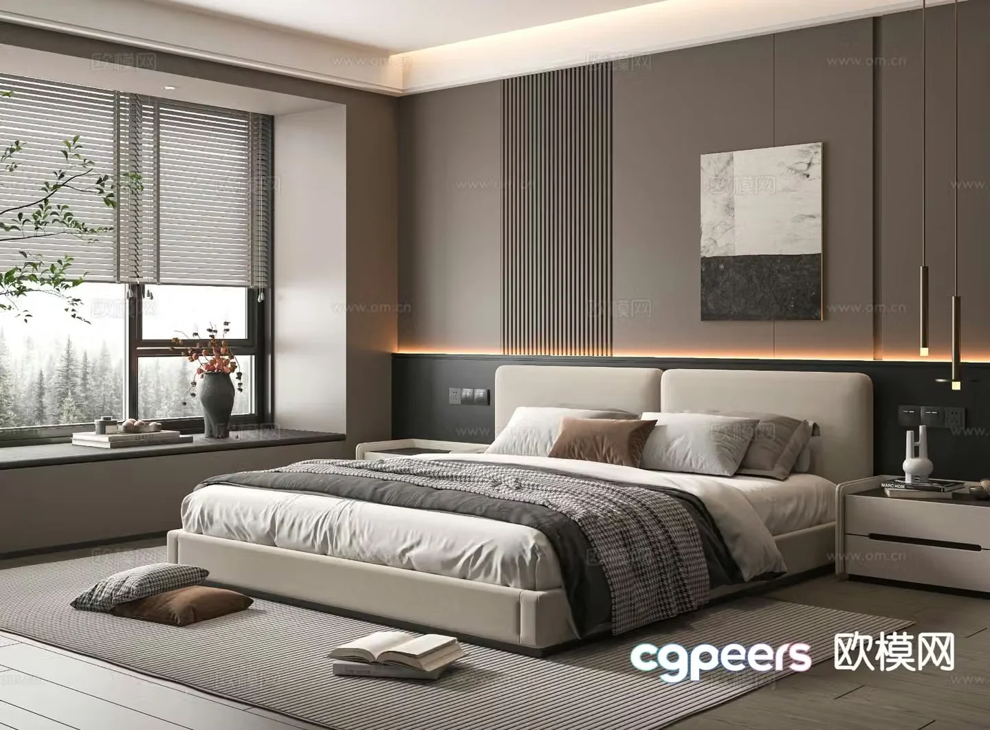 Italian style bedroom master bedroom 3d model