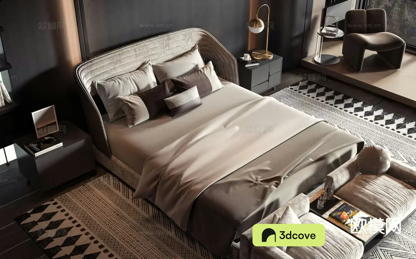 Modern double bed