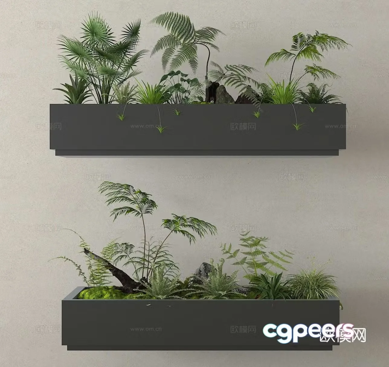 Plant Landscape Sketch Flower Tank Flower Box 3D Model