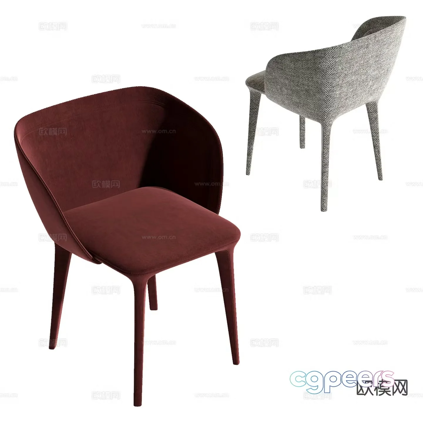 FAUTEUil chair dining chair 3d model