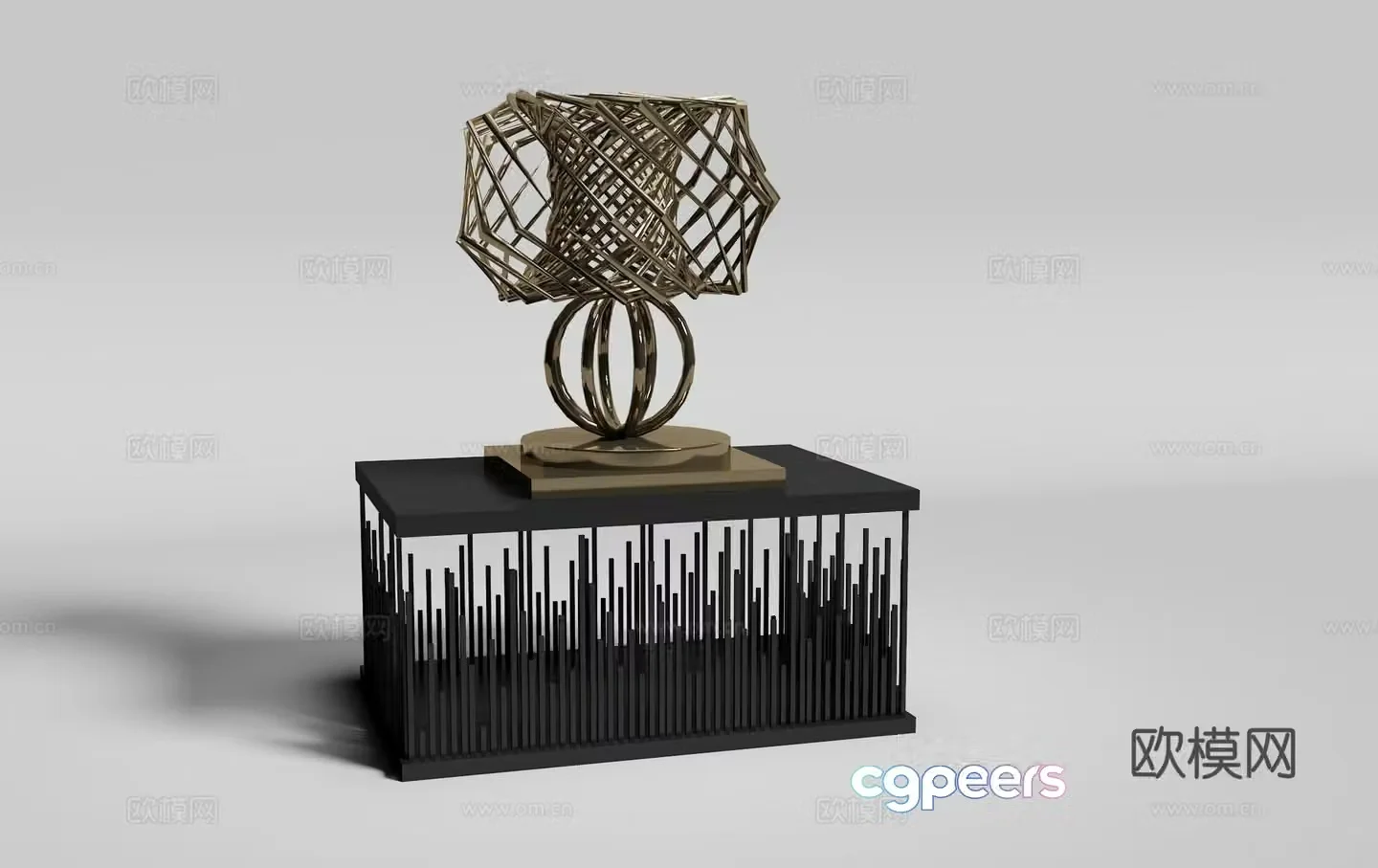Modern ornament sculpture 3d model