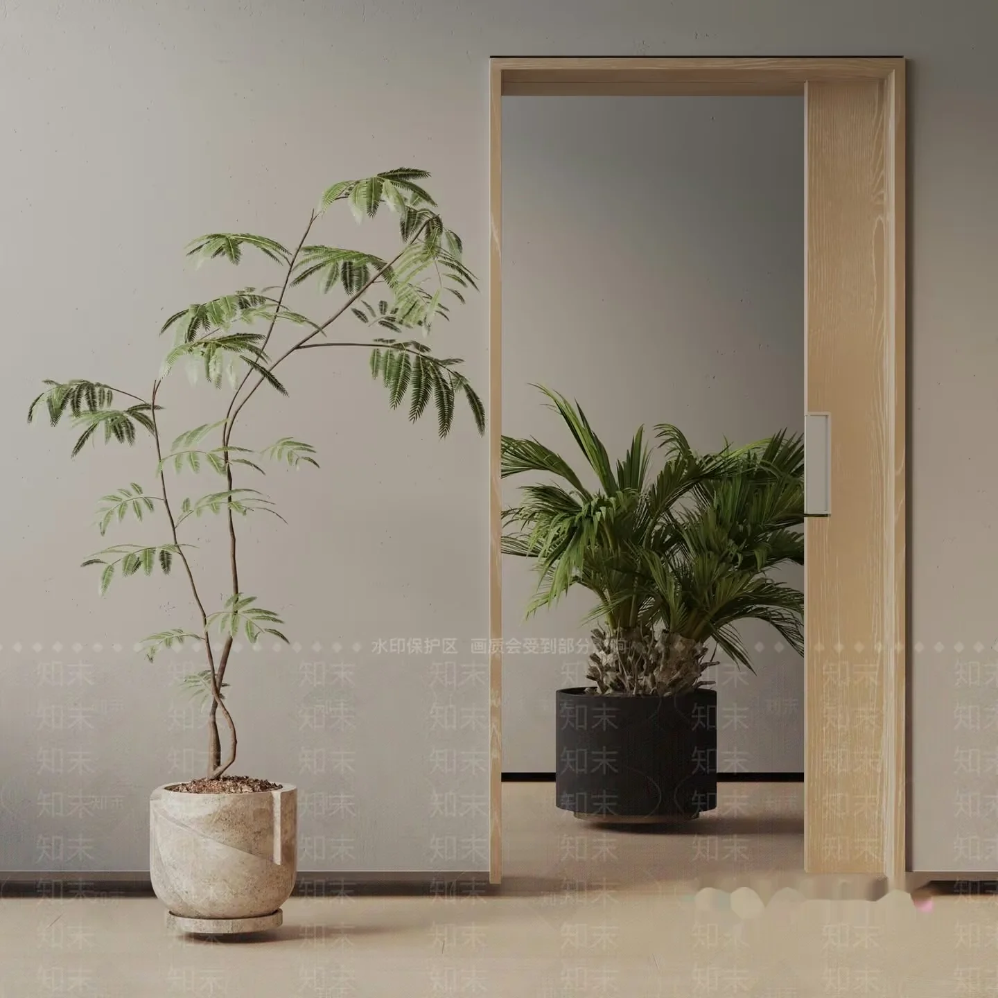 A Room With Plants 3D Model – 7859 – VRAY Render