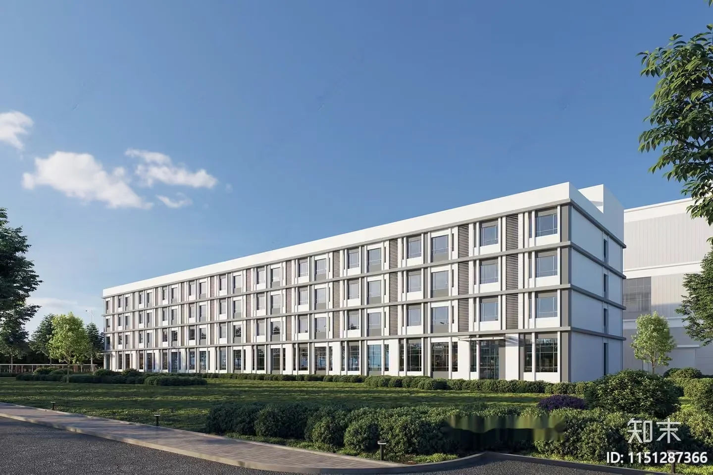 Modern Office Building 3D Model – 7493 – VRAY Render