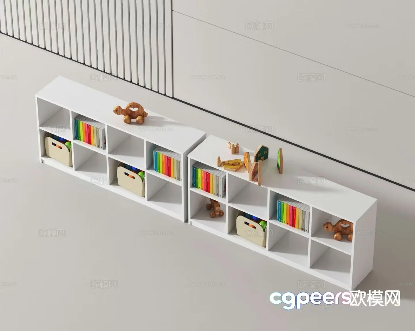 Modern children’s cabinet toy cabinet storage cabinet 3D model
