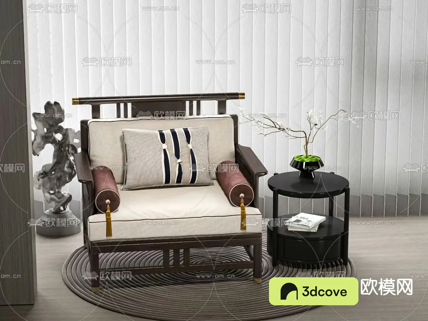 New Chinese style chair leisure chair corner table