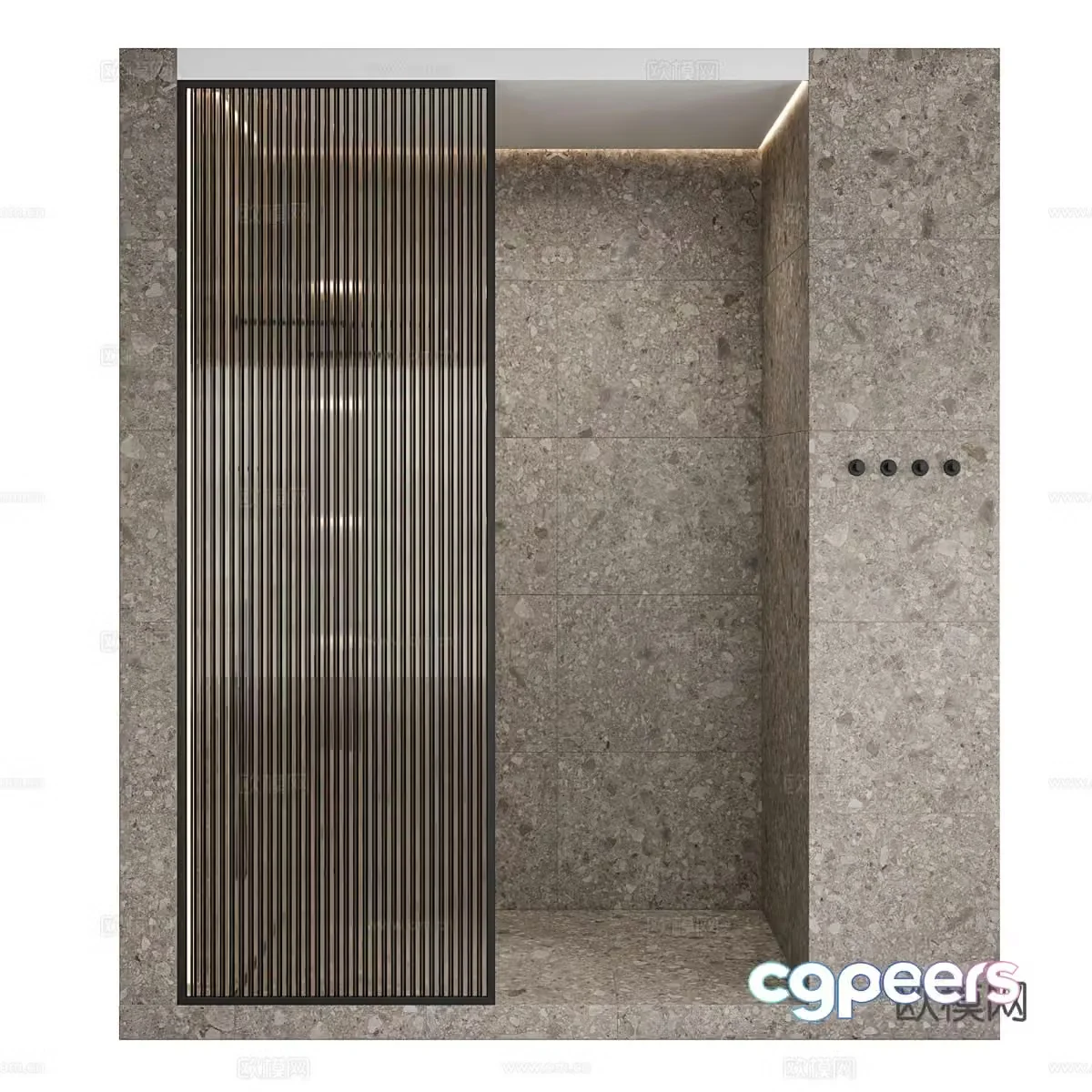 Modern Italian shower room 3d model