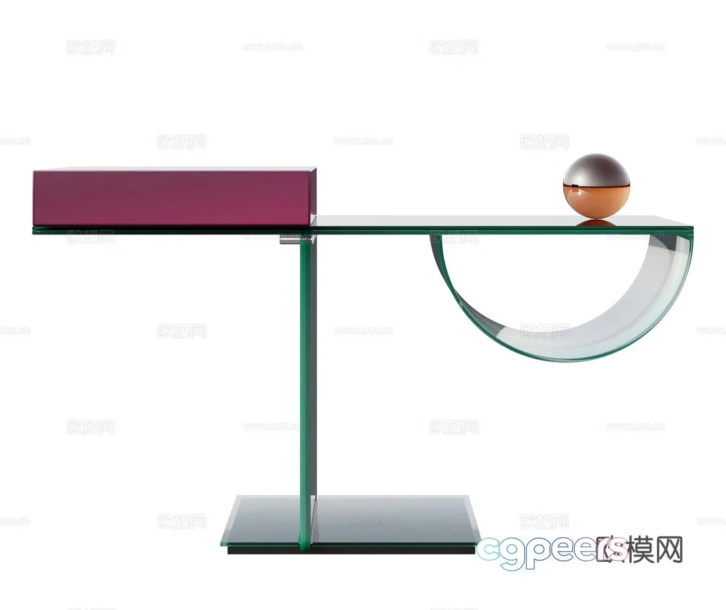Modern end viewing platform entrance 3D model