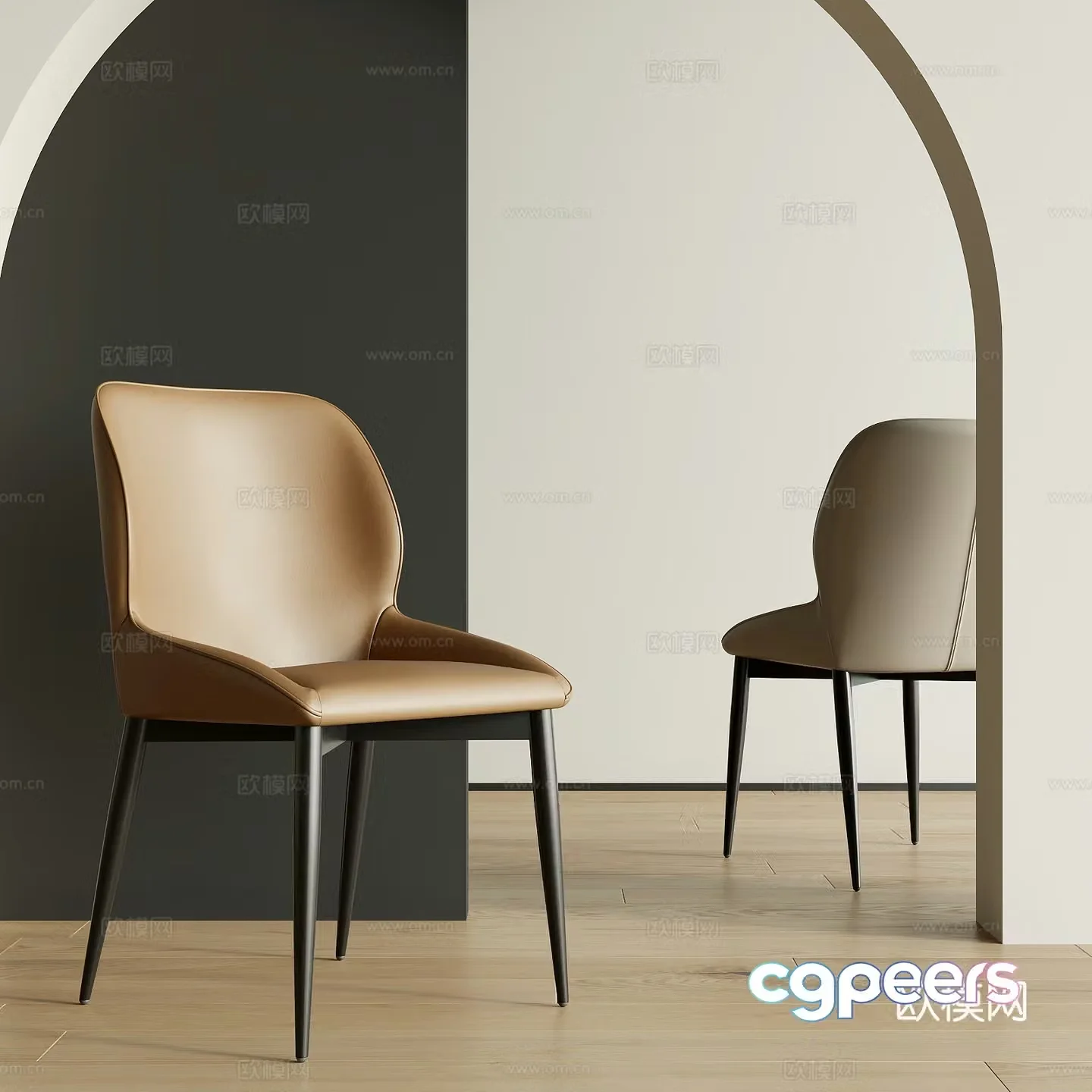 Modern dining chair 3d model