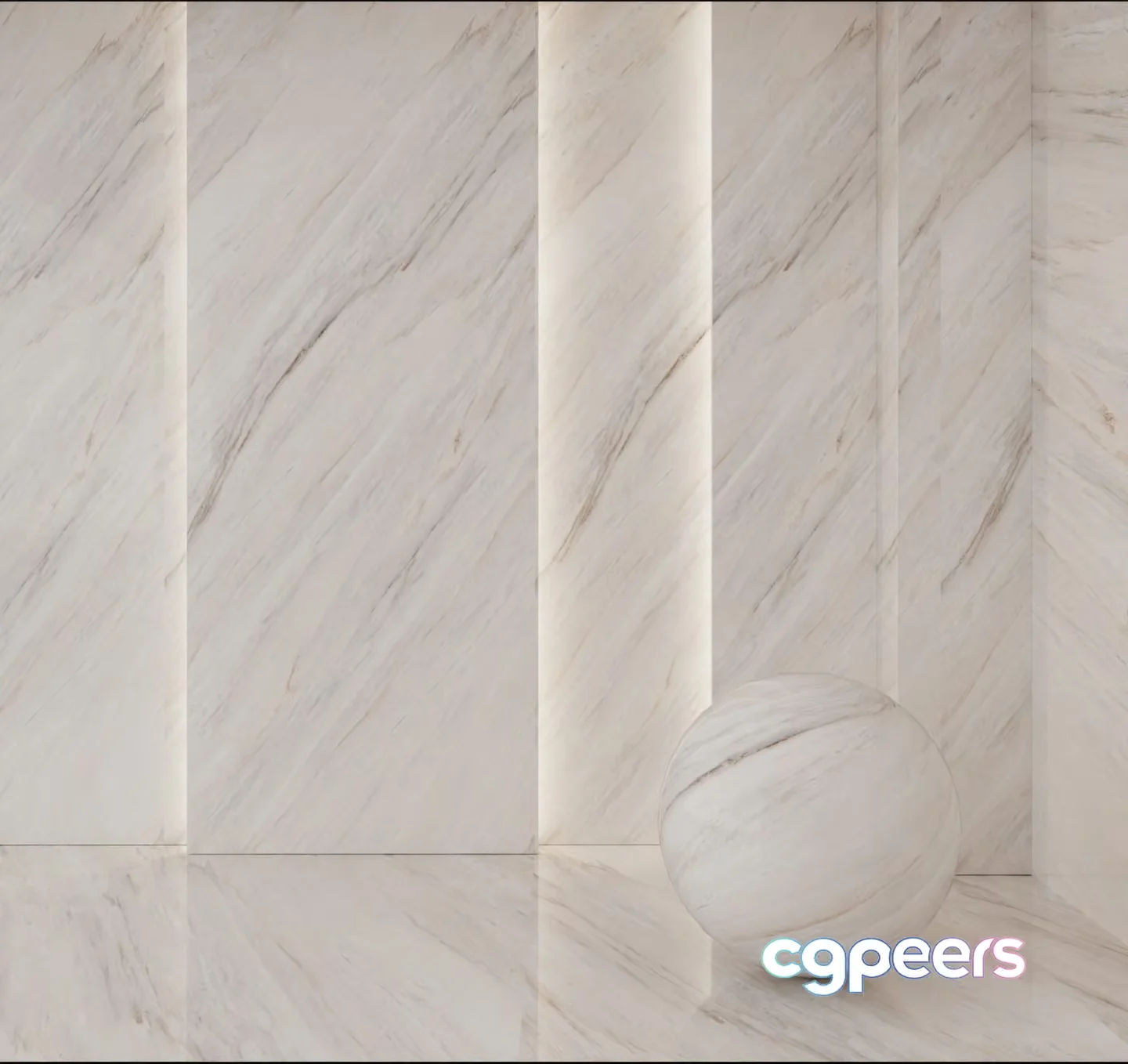 A Marble Sphere 3D Model – 21643 – CORONA Render