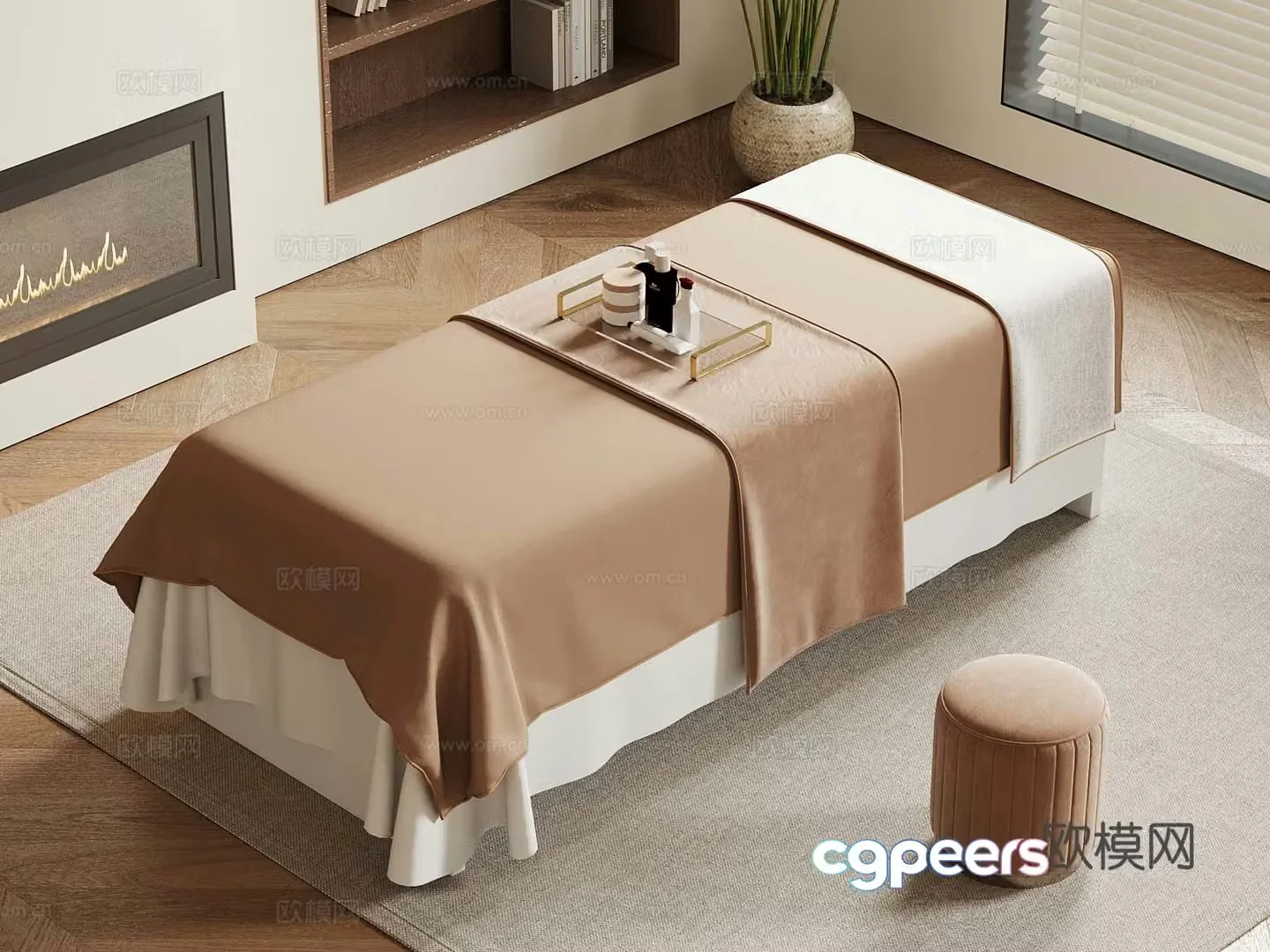 Modern massage bed beauty bed 3d model