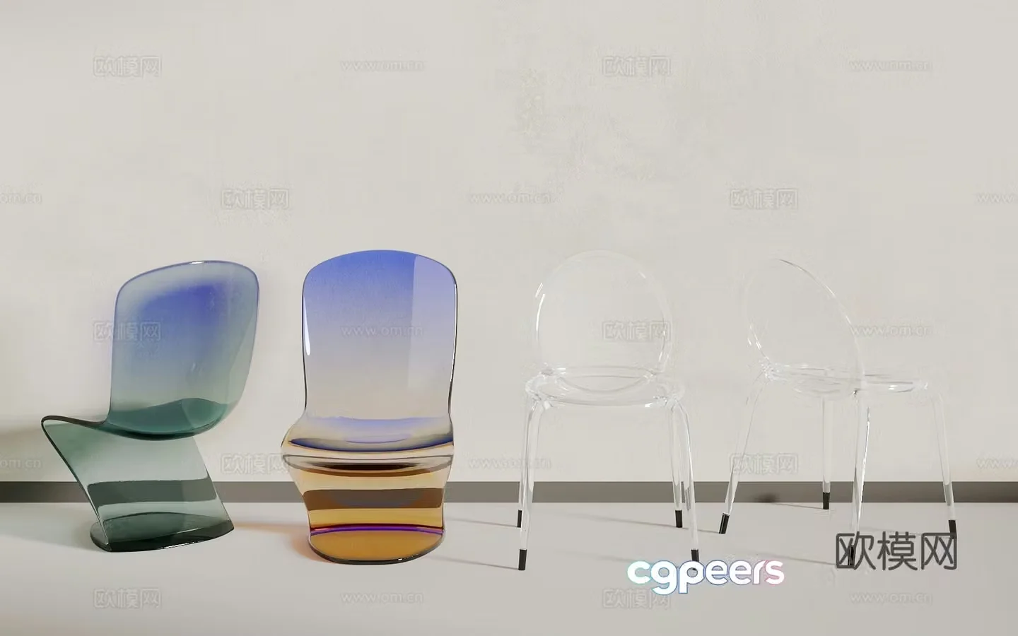 Modern dining chair 3d model