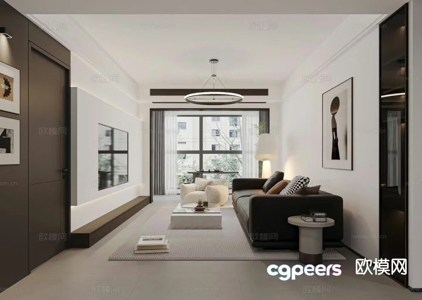 Modern living room 3d model