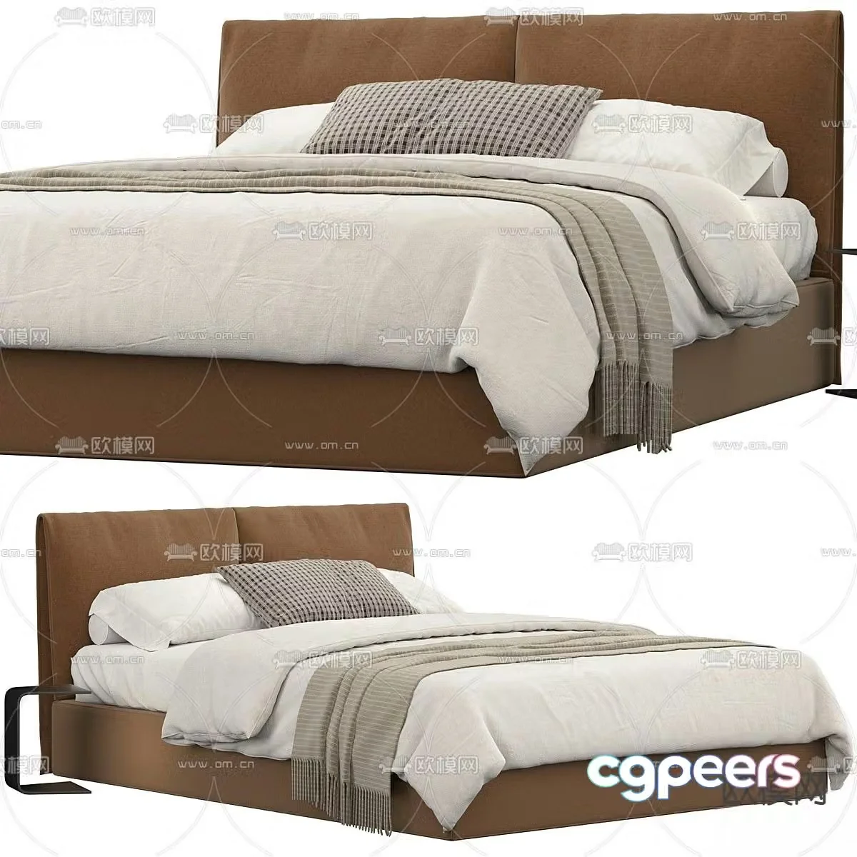 Ditre italia modern double bed 3d model