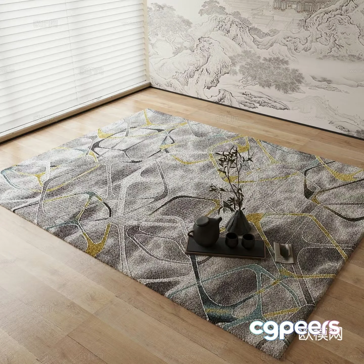 New Chinese carpet 3D model
