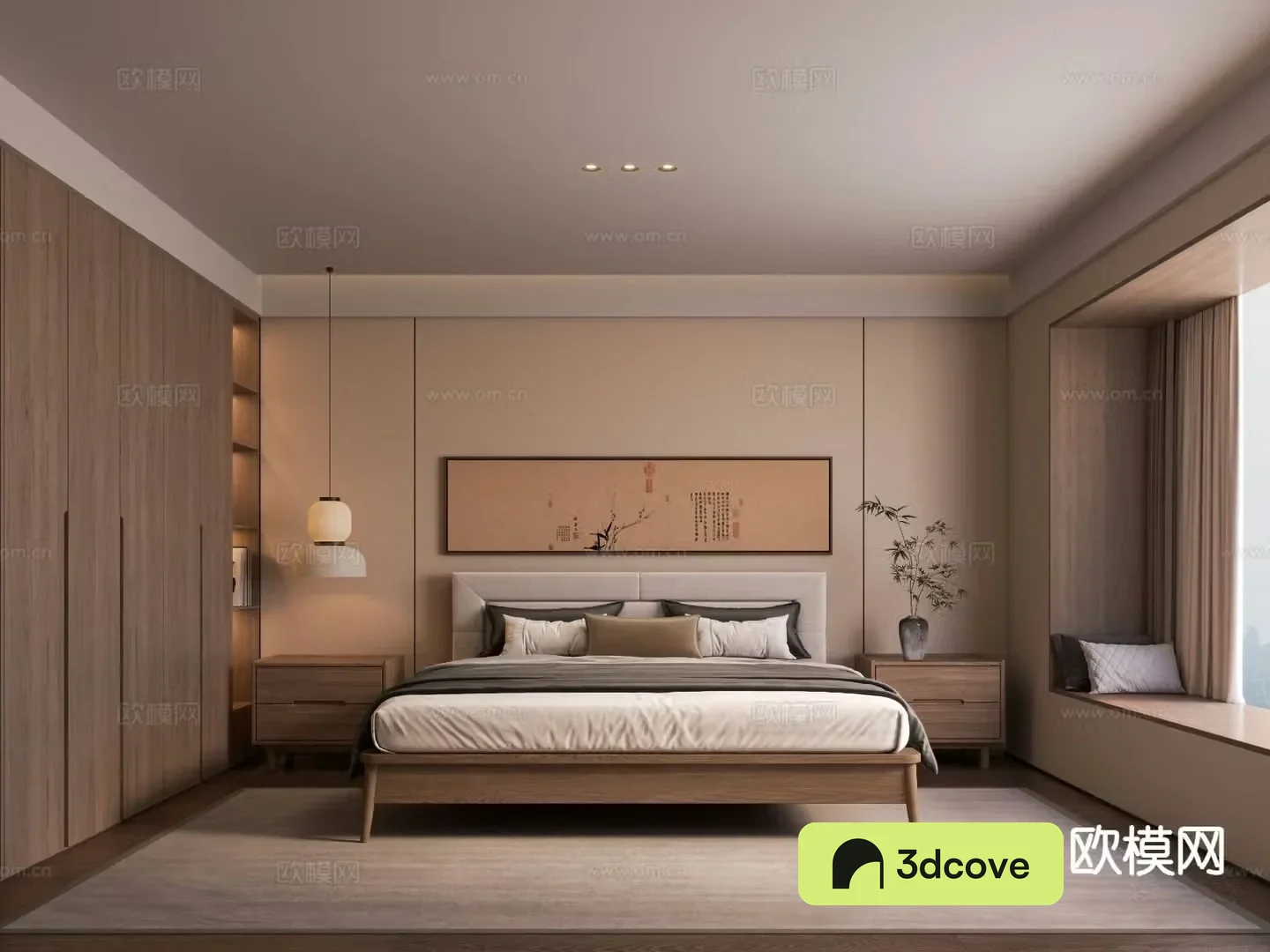 New Chinese style bedroom master bedroom