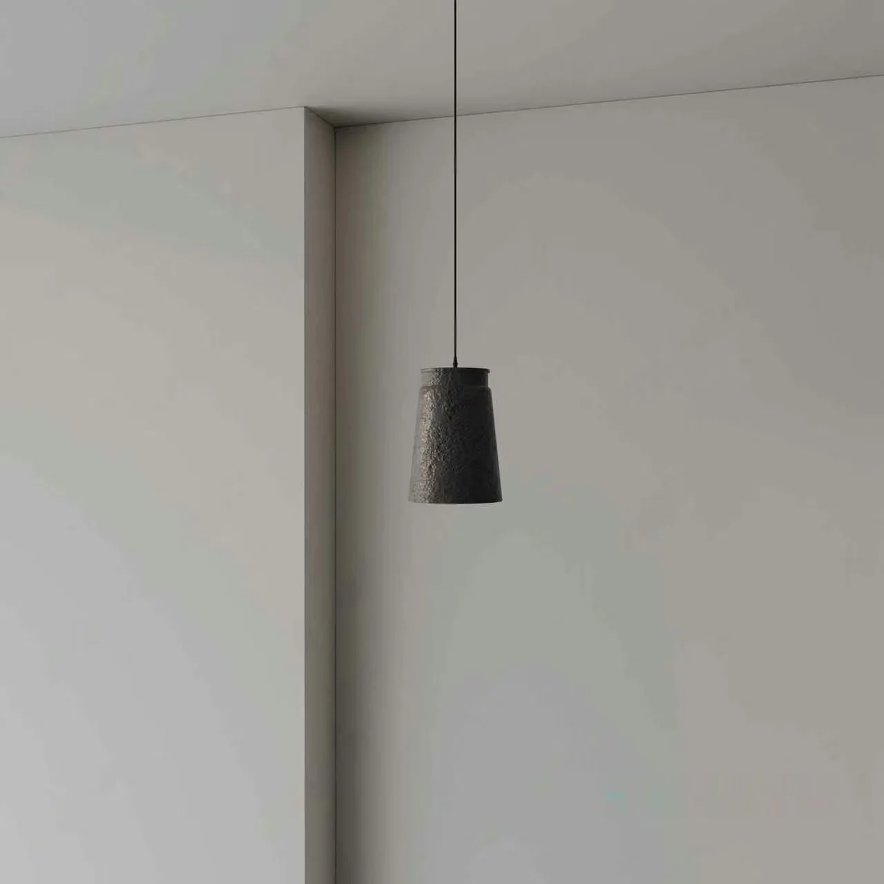 A Dark Gray Hanging Light Fixture 3D Model – 14358 – VRAY Render