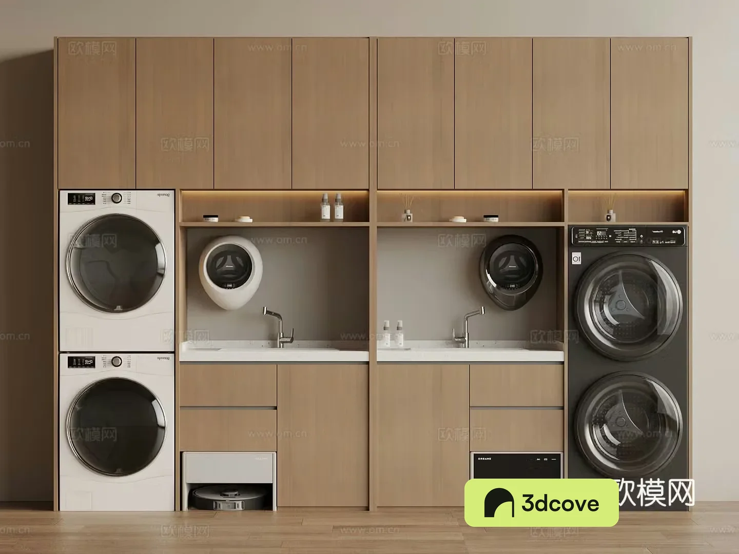 Modern laundry supplies washing machine