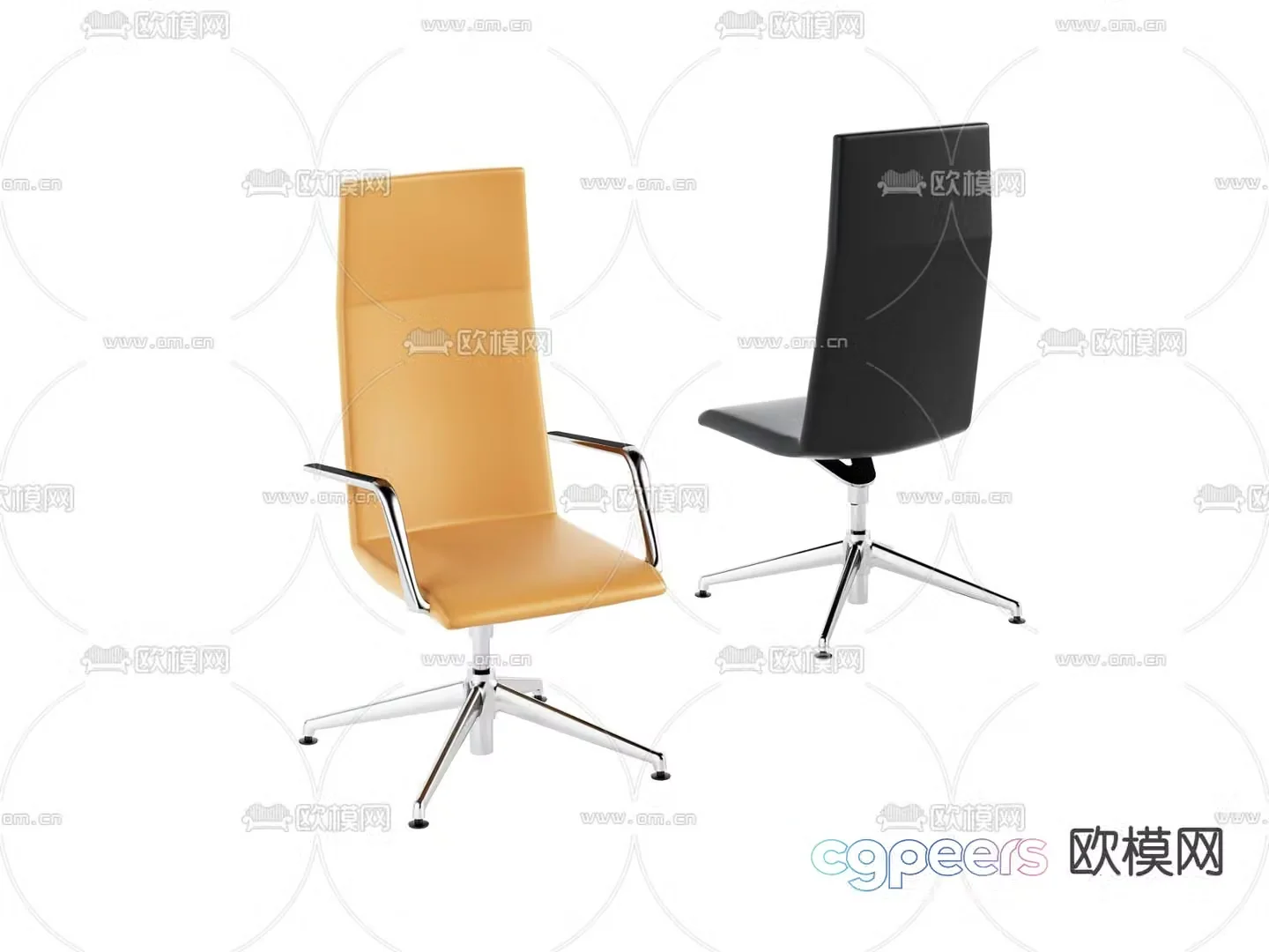 Modern office chair staff chair negotiation chair 3d model