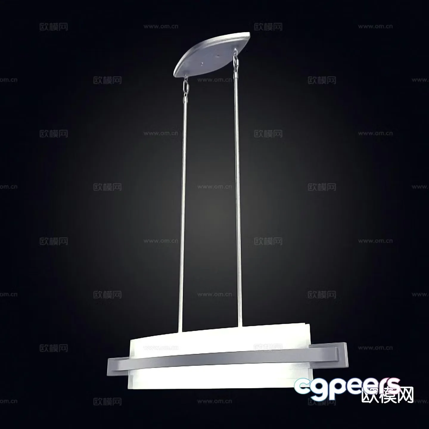 Modern art chandelier 3d model