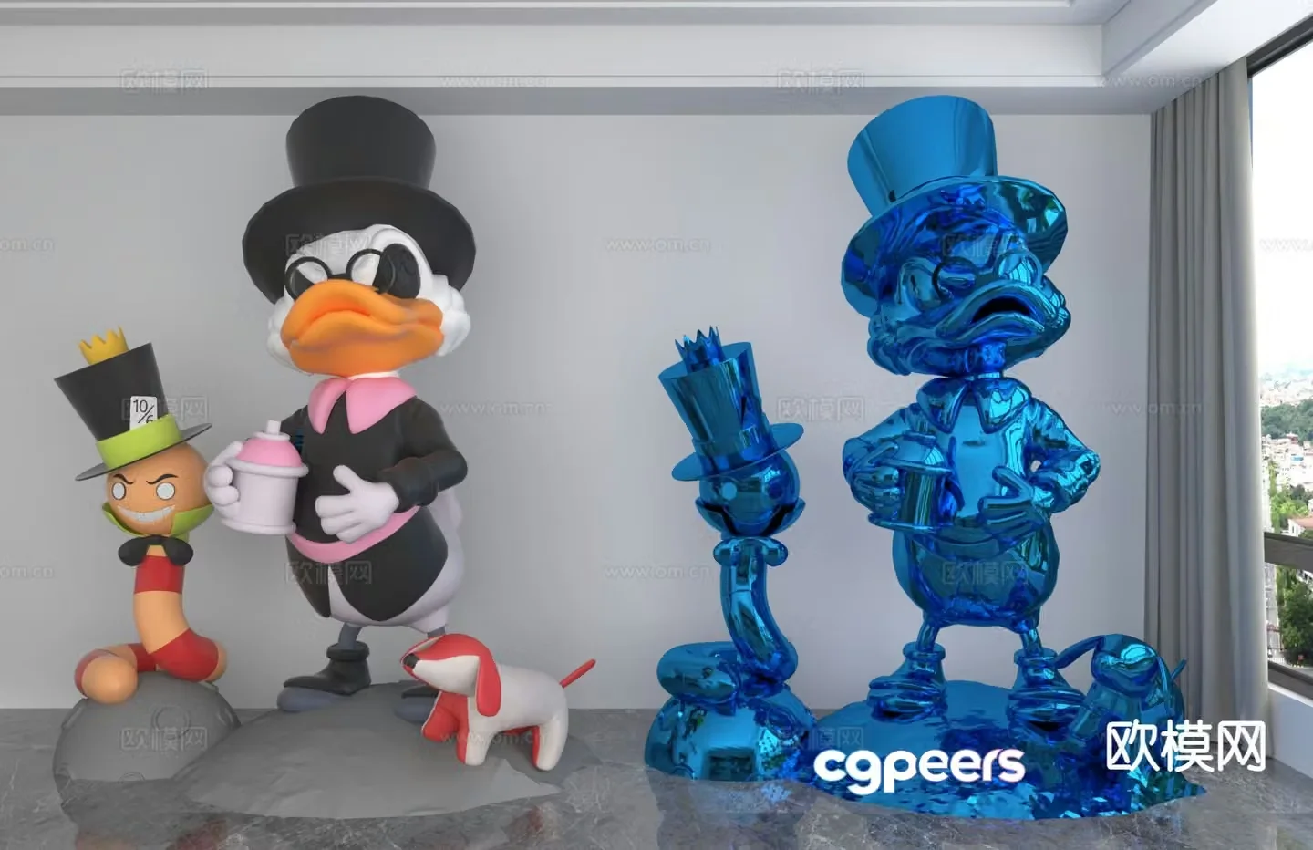 Modern Donald Duck doll trendy ornaments 3D model