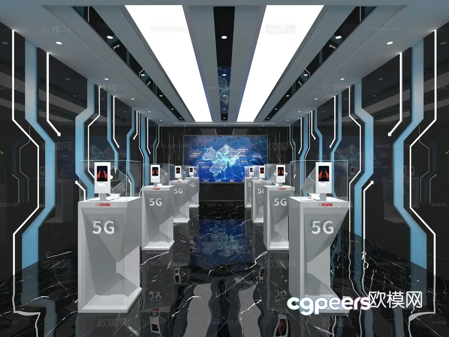 Modern Communication Exhibition 3D Model
